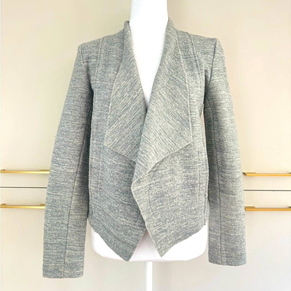 Club Monaco Heather Gray Asymmetrical Blazer